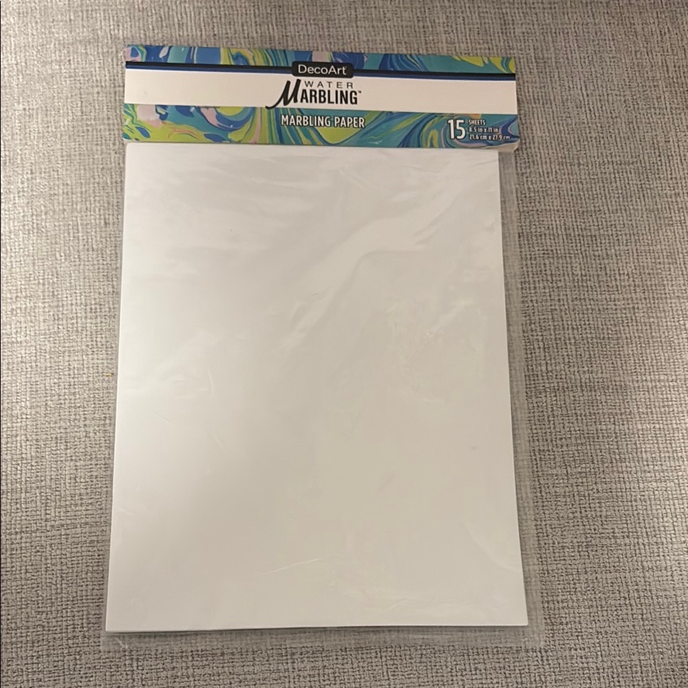 Water Marbling Paper - White